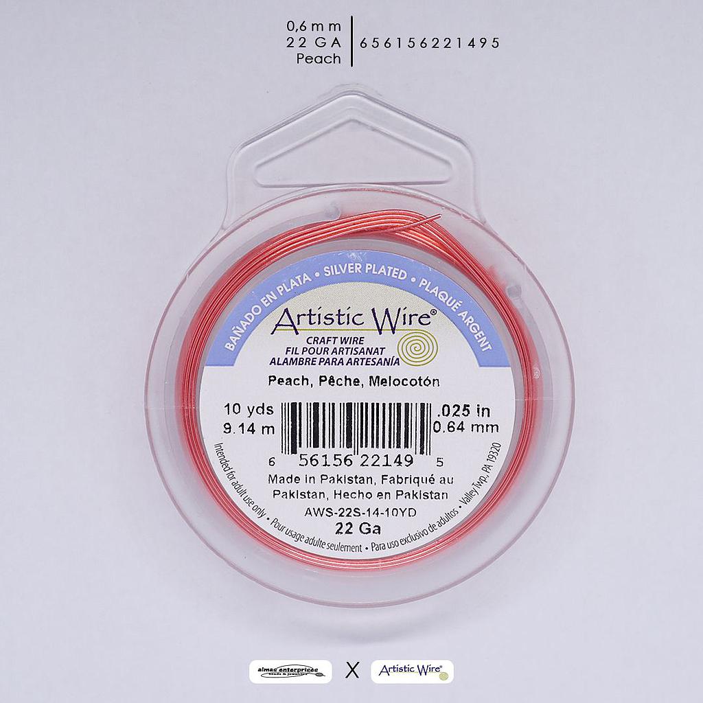 Artistic Wire PEACH 22GA/0.6mm