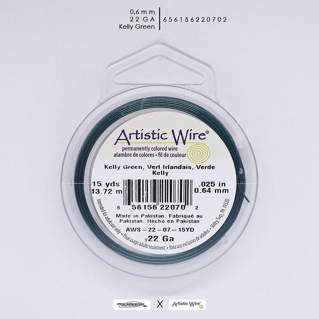 Artistic Wire KELLY GREEN 22GA/0.6MM