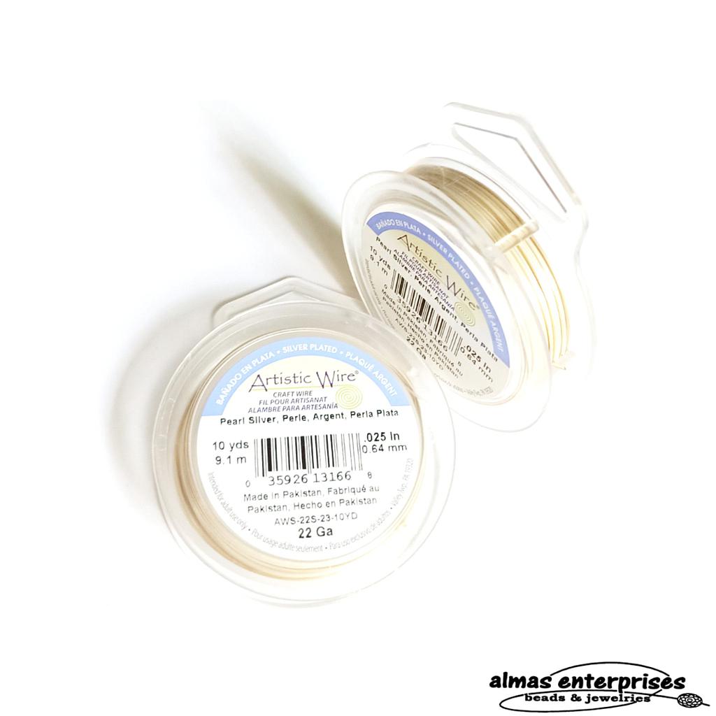 Artistic Wire PEARL SILVER 22GA/0.6mm