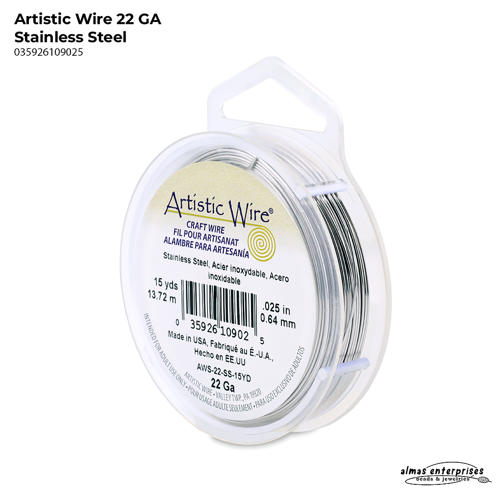 Artistic Wire 22GA/0,6mm STAINLESS STEEL