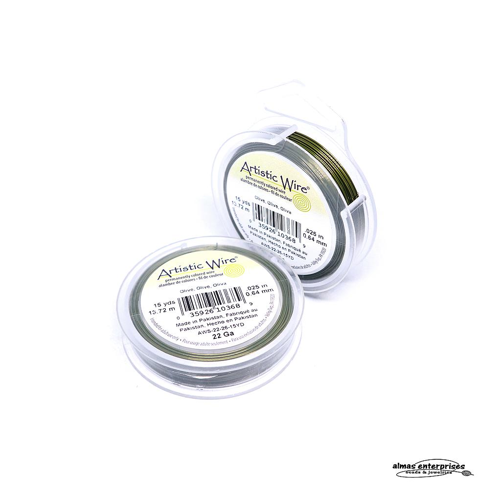 Artistic Wire OLIVE 22GA/0.6MM