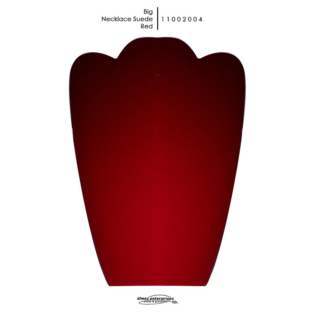 Red Big Neklace Suede