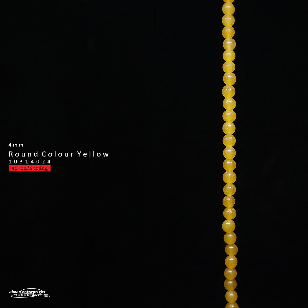 Round 4mm Col.Yellow