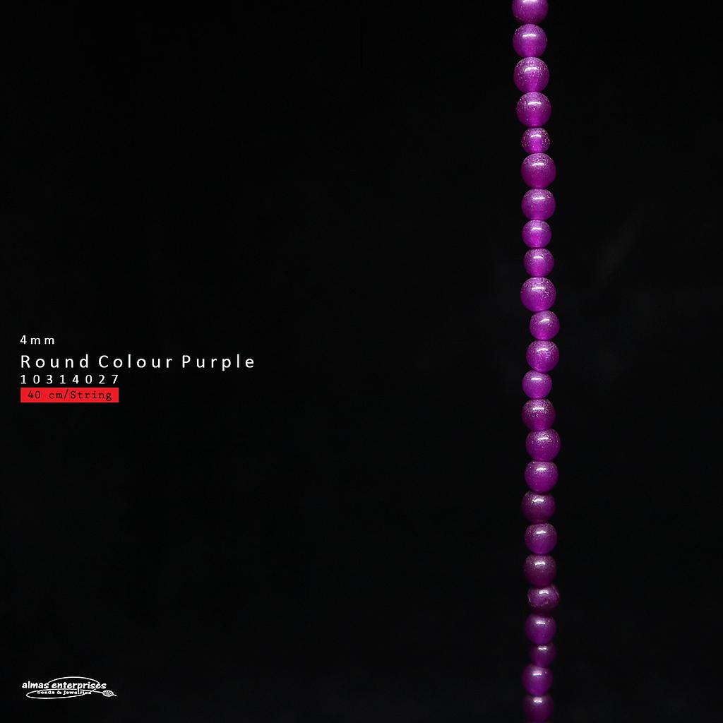 Round 4mm Col.Purple
