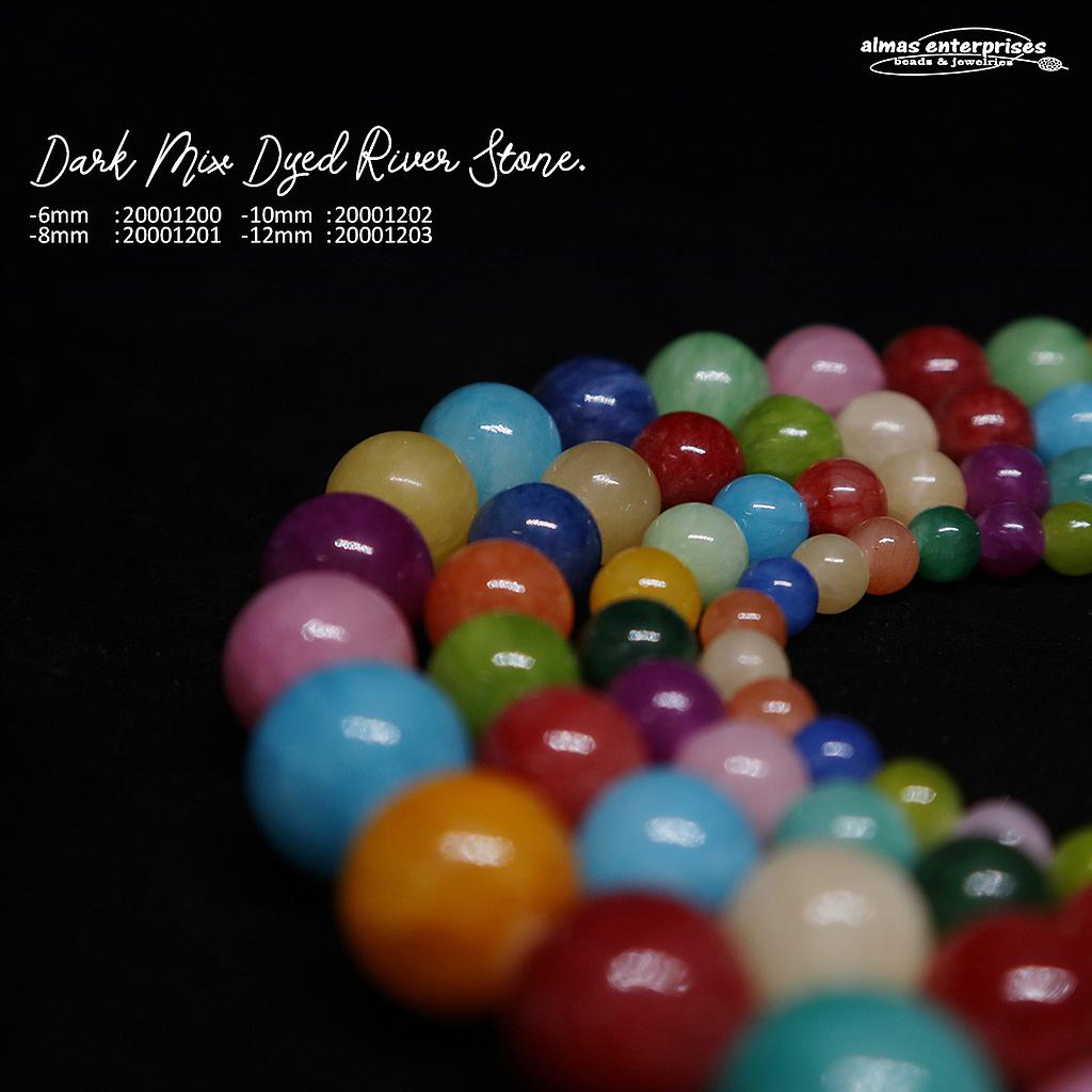 Round Dark Mix D.River Stone
