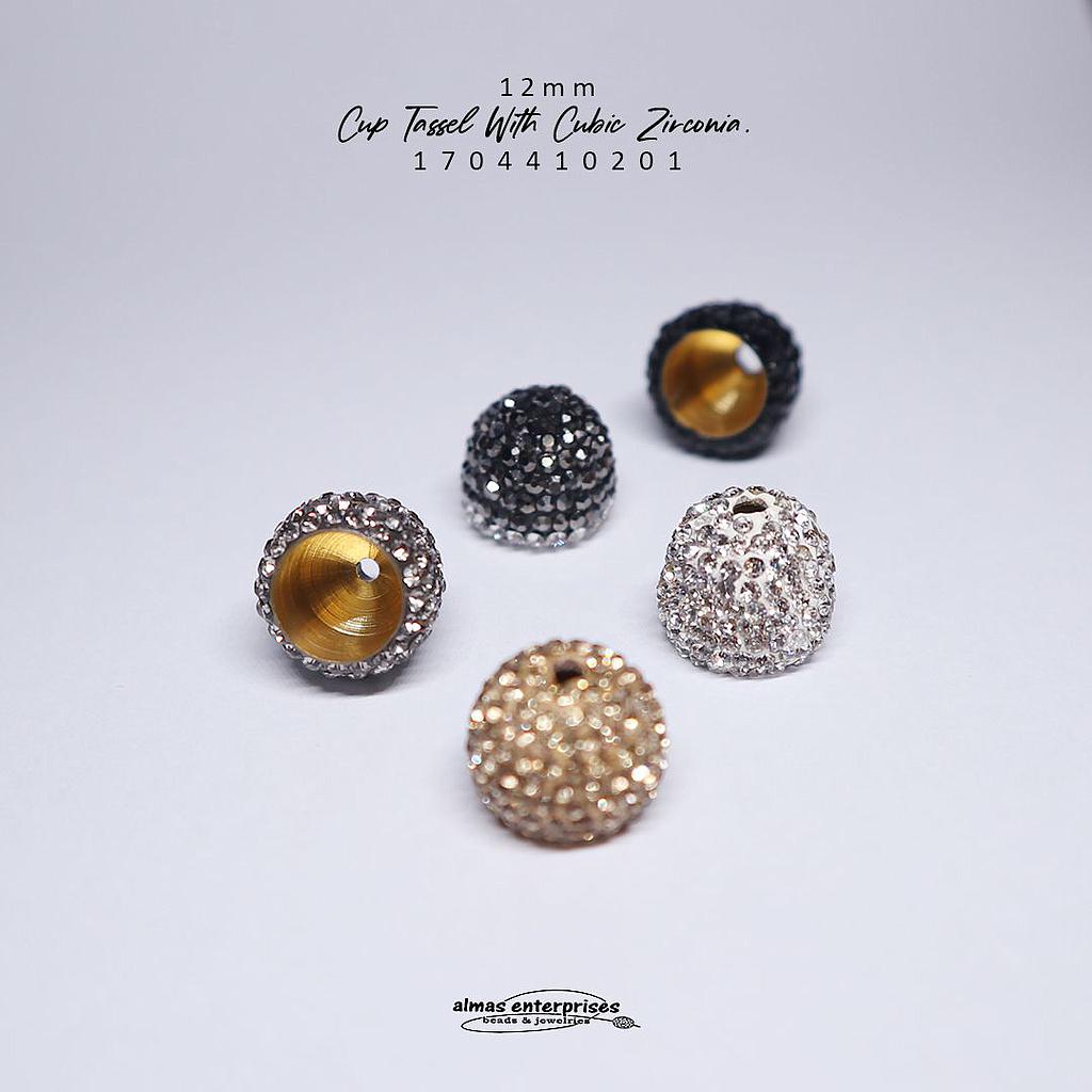 12mm Cup Tassel With CZ