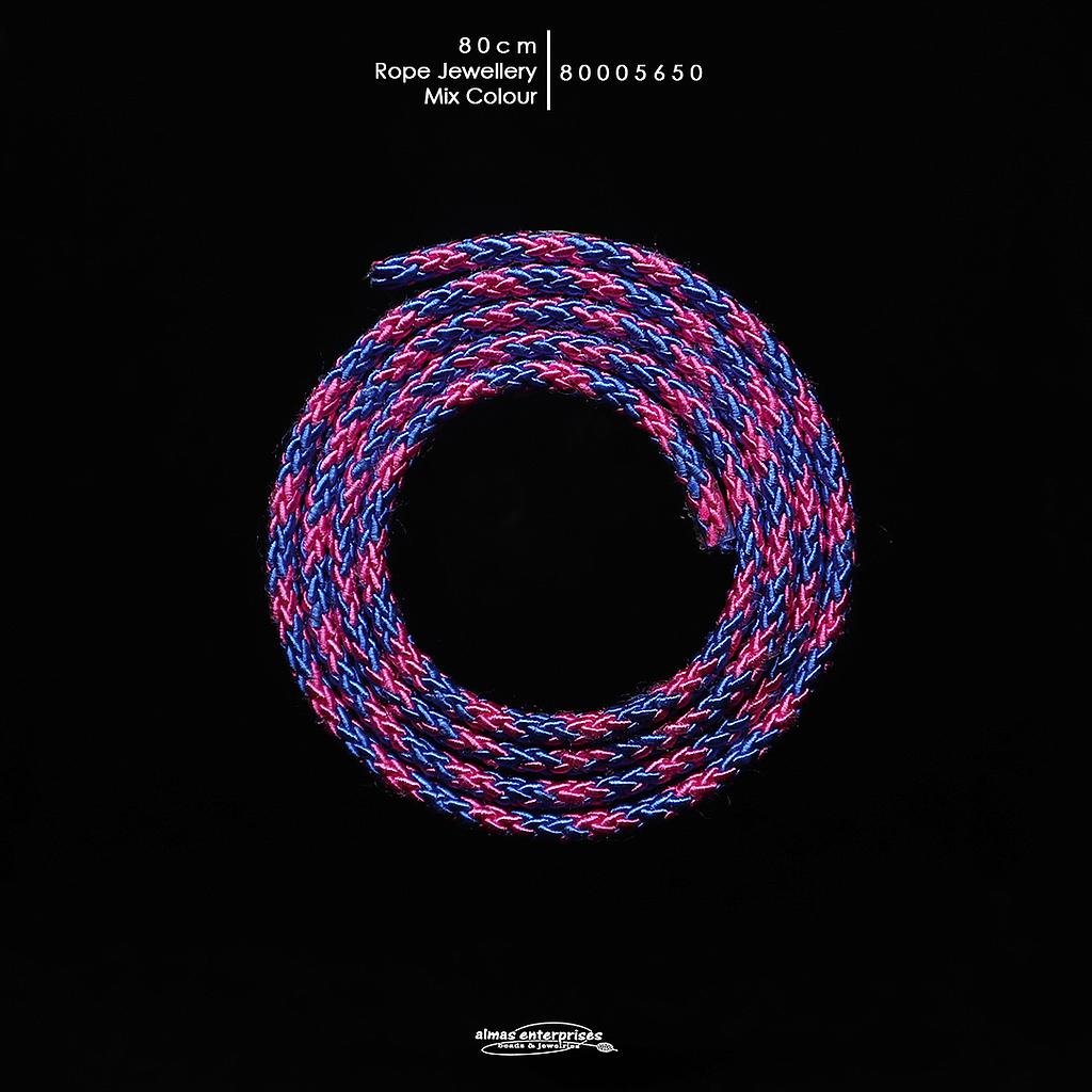 80cm Mix Col Jewellery Rope