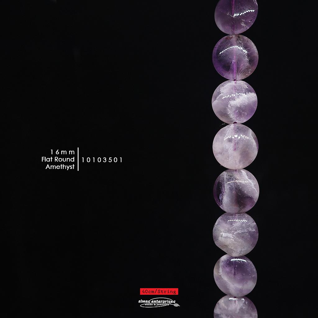 Flat Rd 16mm Amethyst 