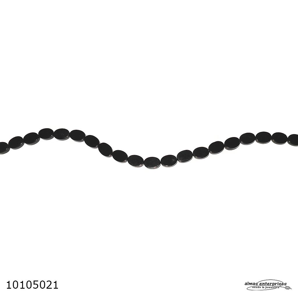 Flat Oval 10x14 Black Onyx