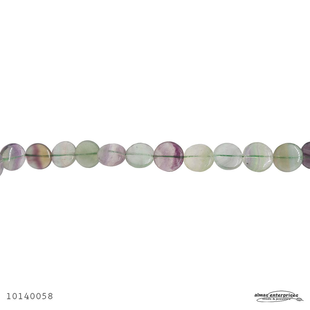 Flat Round 12mm Fluorite