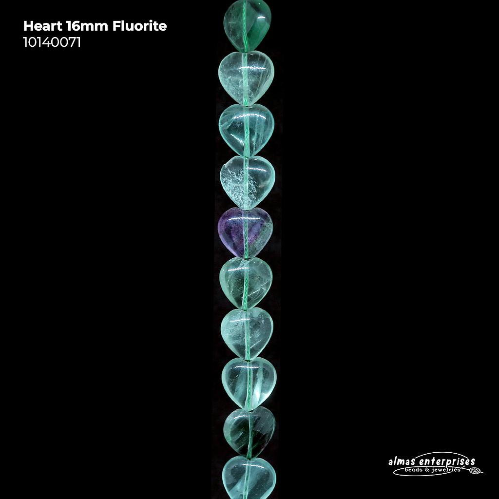 Heart 16mm Fluorite