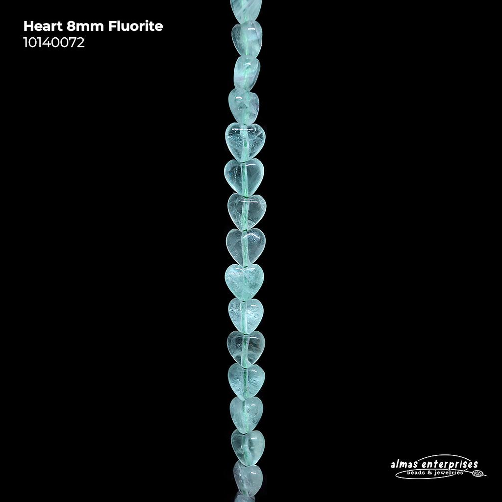 Heart 8mm Fluorite