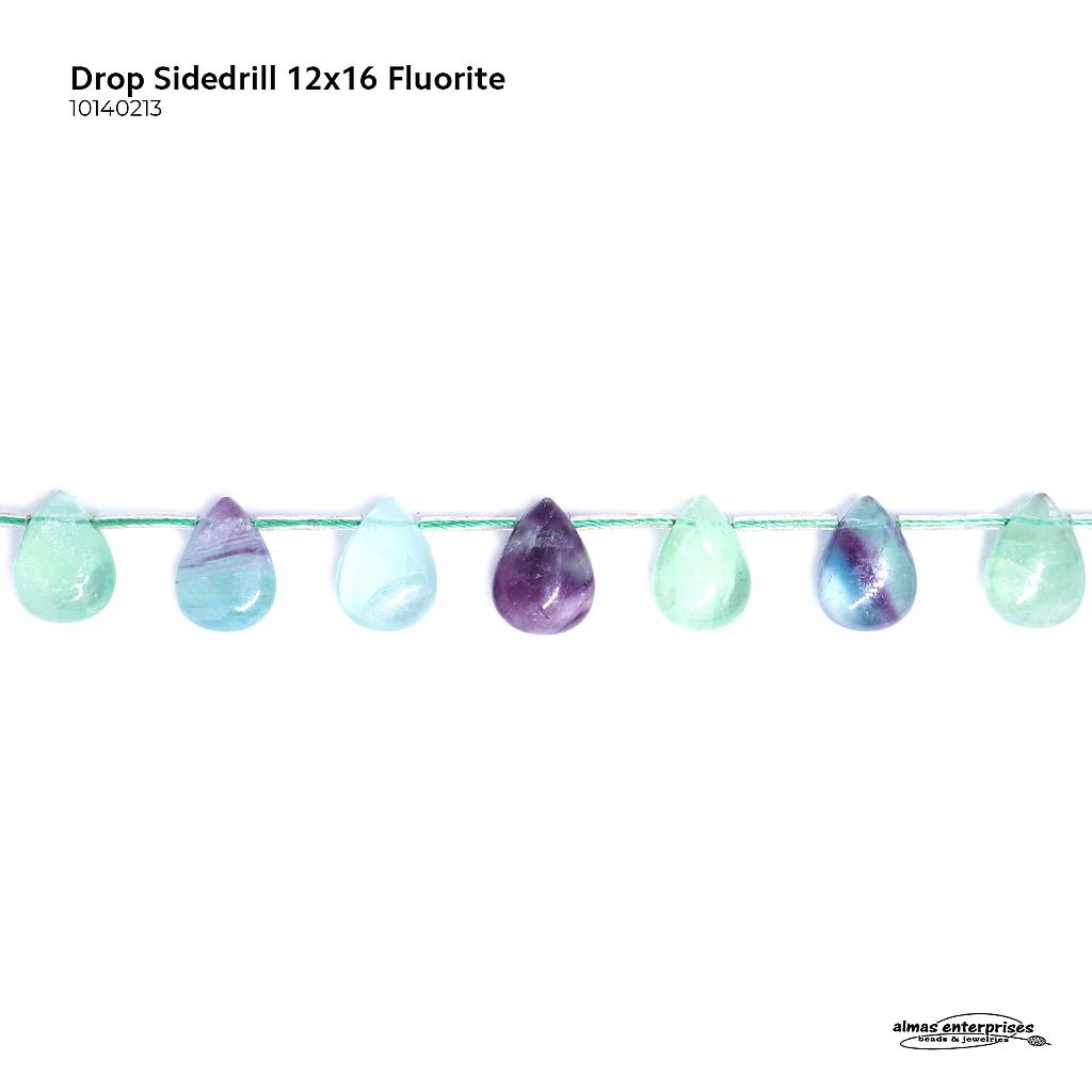 Drop Sidedrill 12x16 Fluorite