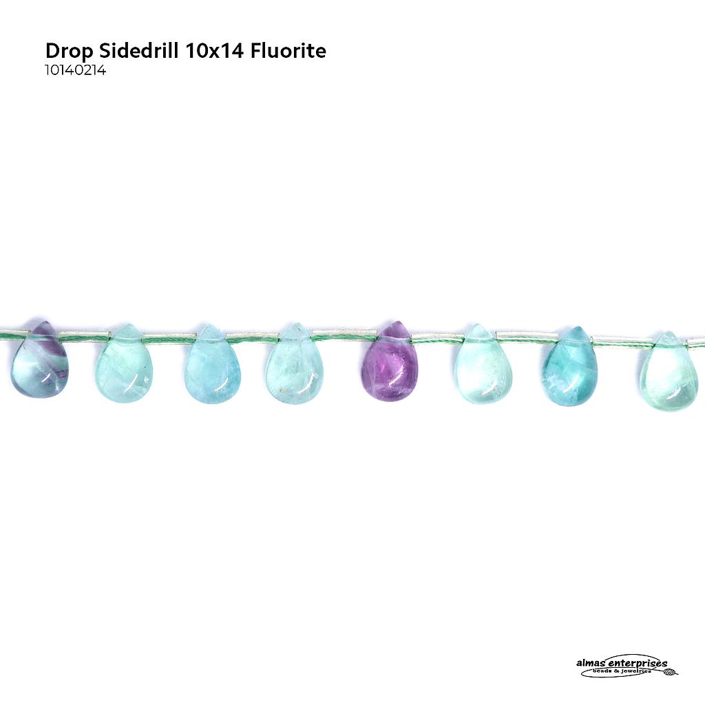 Drop Sidedrill 10x14 Fluorite