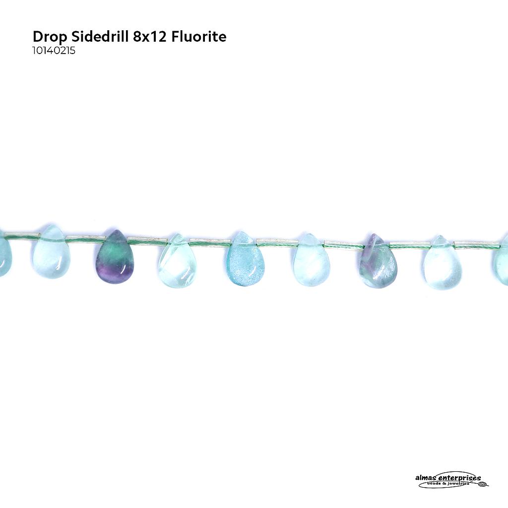 Drop Sidedrill 8x12 Fluorite