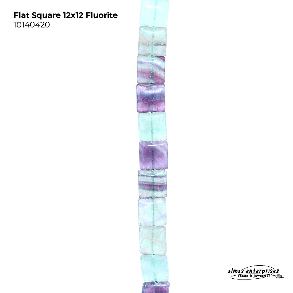 Flat Square 12x12 Fluorite