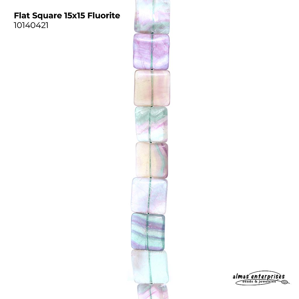 Flat Square 15x15 Fluorite