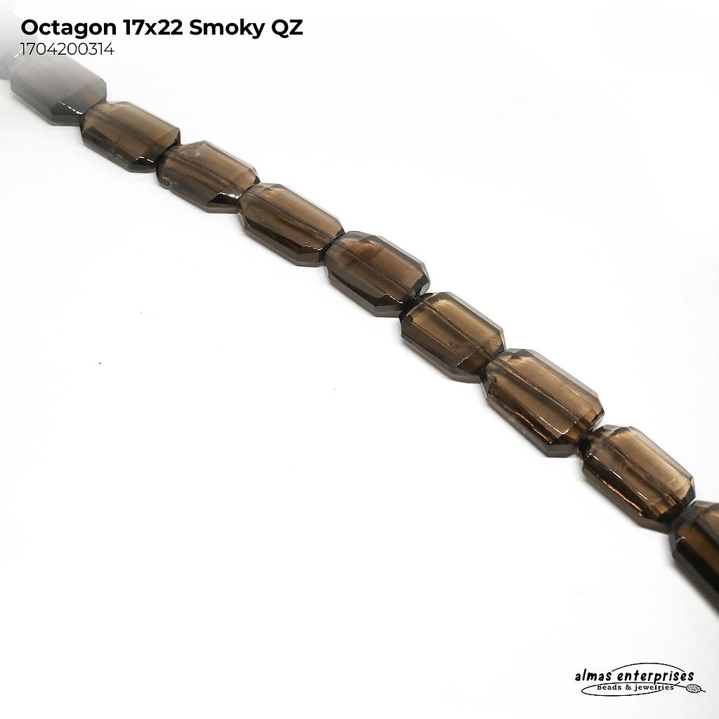 Octagon 17x22 Smoky Qz