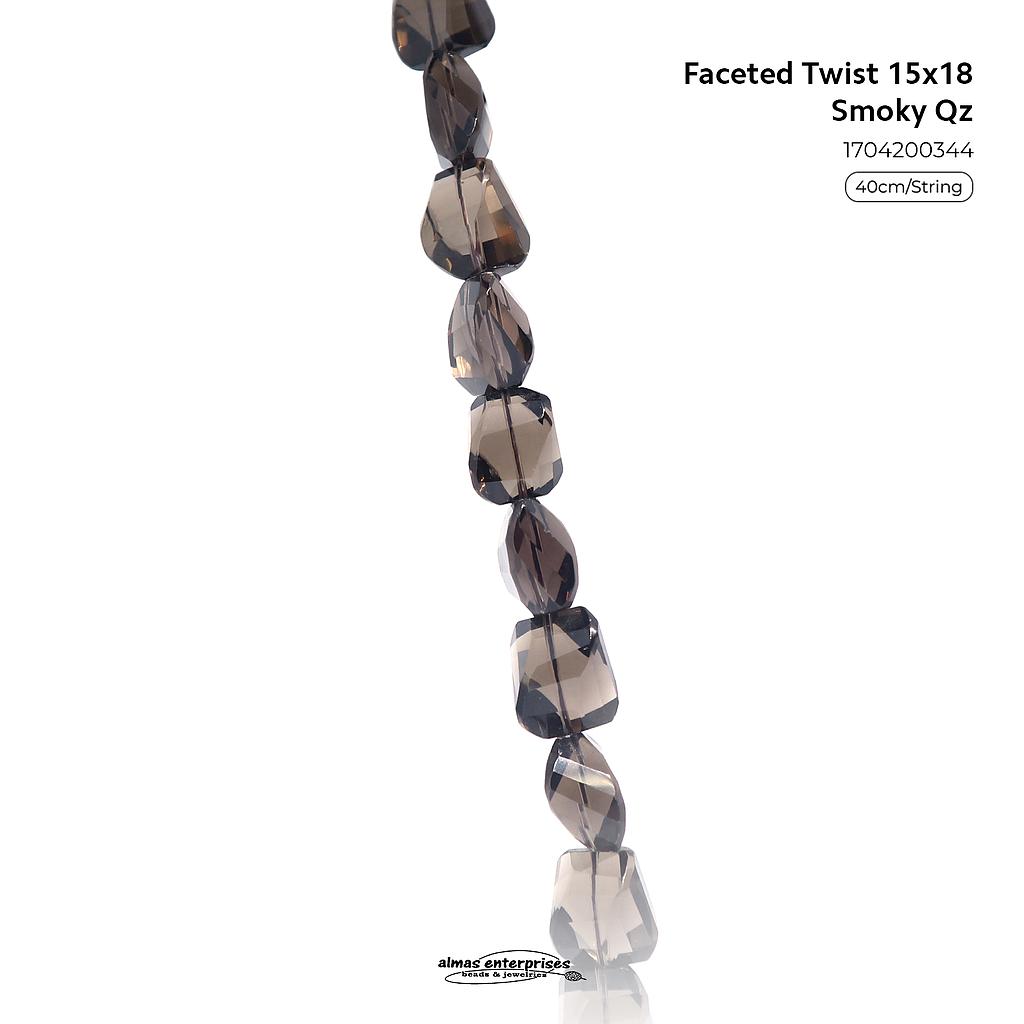 Fac Twist 15x18 Smoky Qz