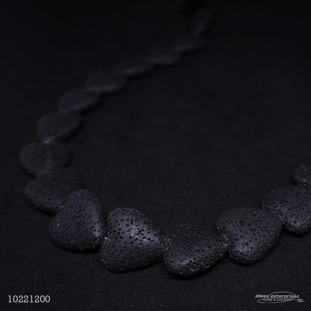 S1208A 20mm Black Lava Beads