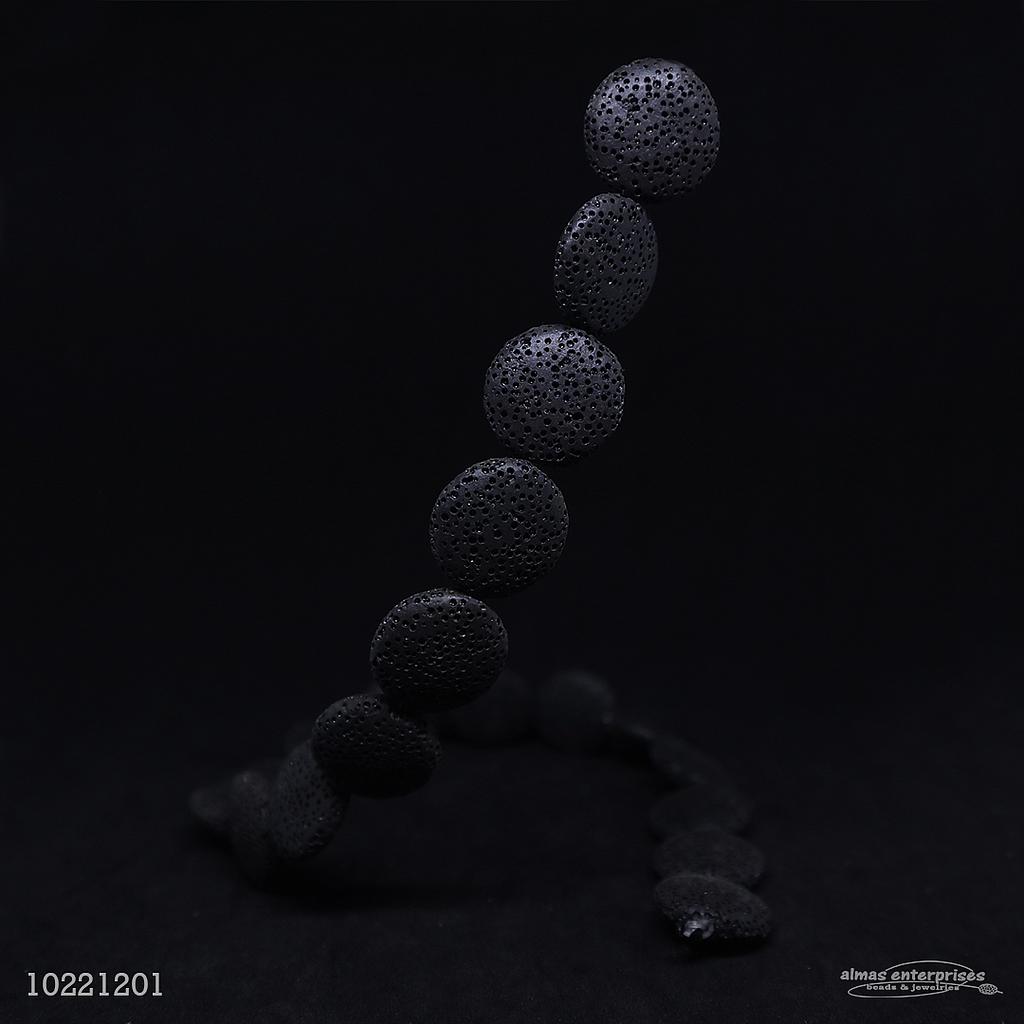 S1201A 20mm Black Lava Beads