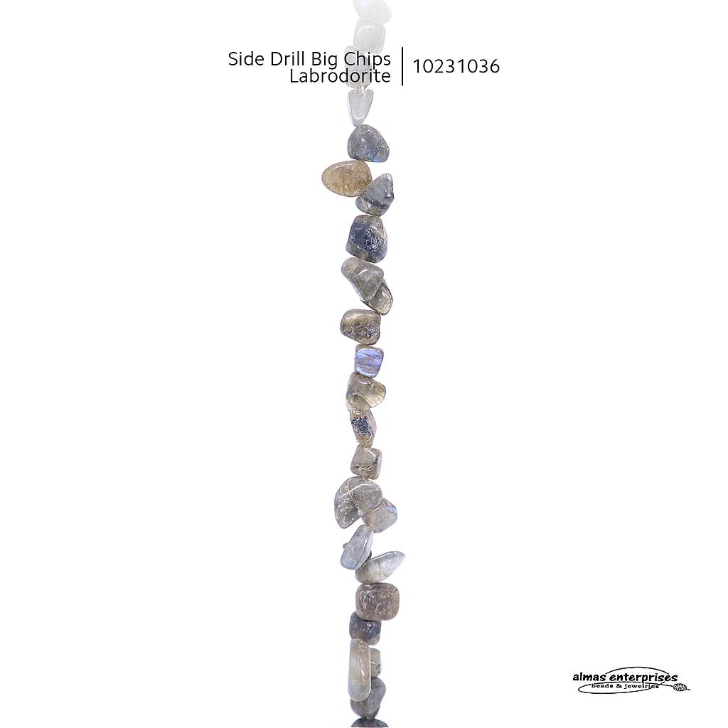 Side Drill Big Chips Labradorite