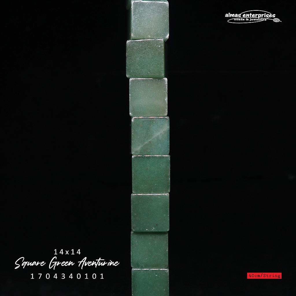 Sq 14x14 Green Aventurine