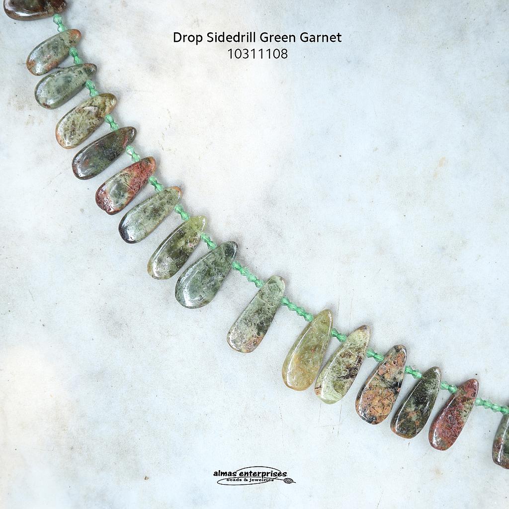 Drop Sidedrill Green Garnet