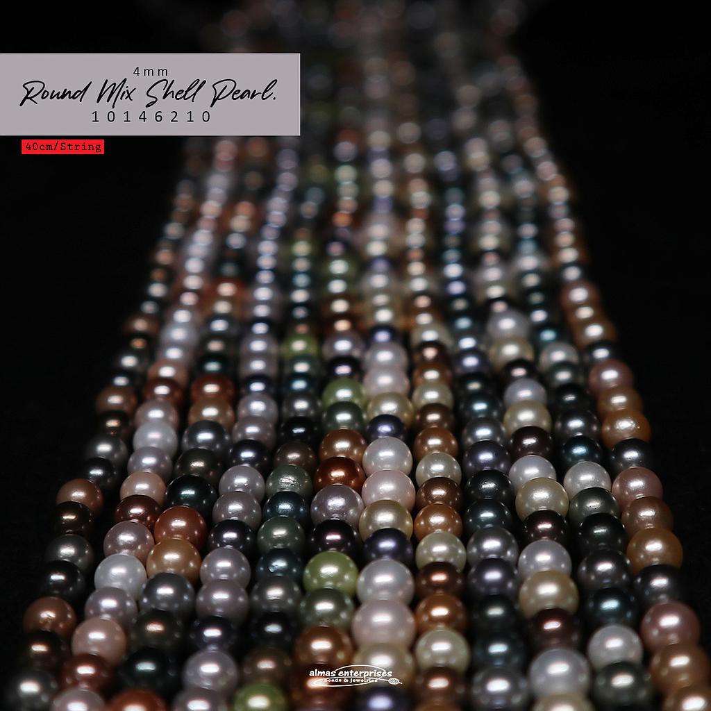 Rd 4mm Mix Shell Pearl
