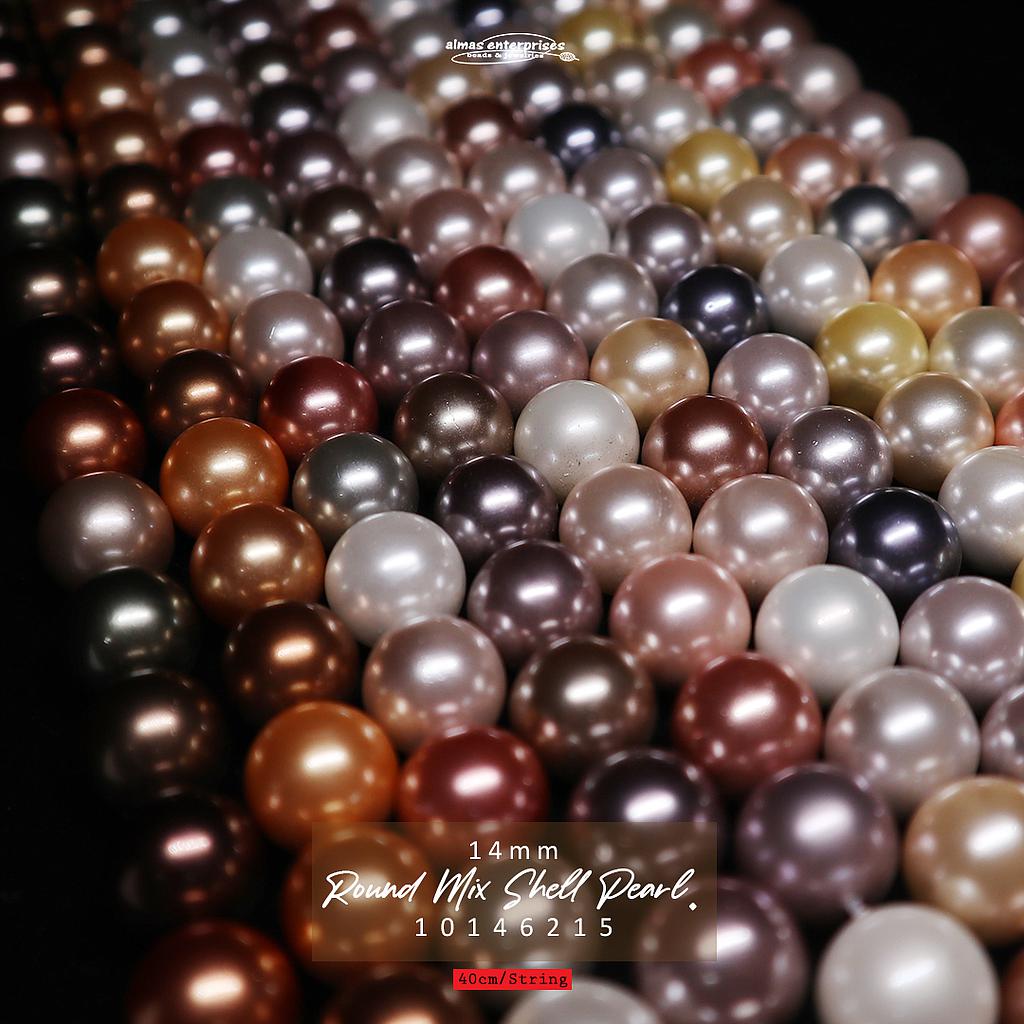 Rd 14mm Mix Shell Pearl