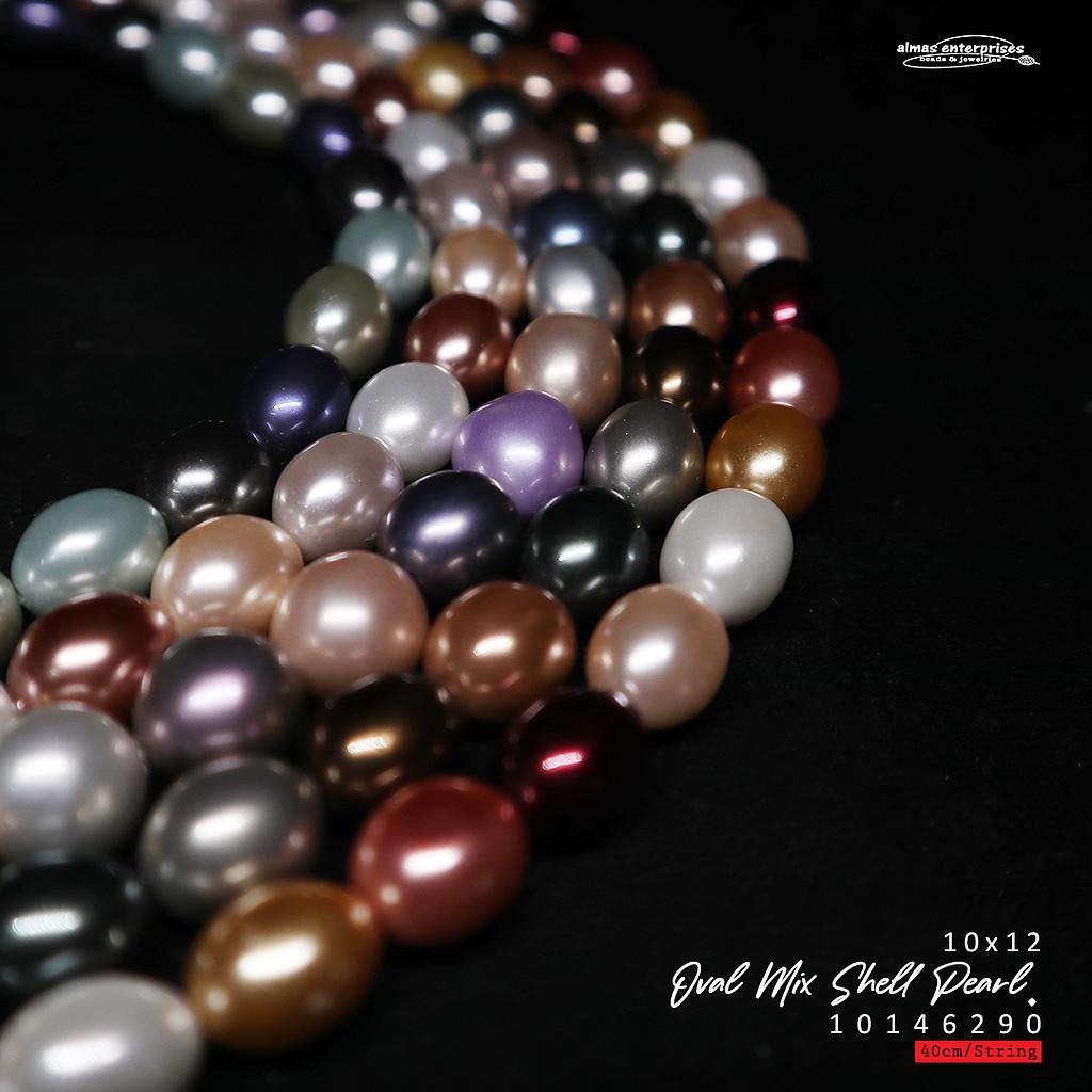Oval 10x12 Mix Shell Pearl
