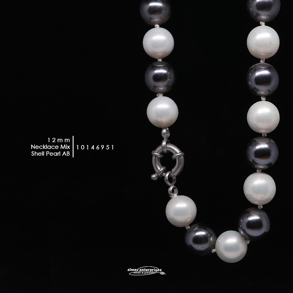 Neklace 12mmAB Mix Shell.P