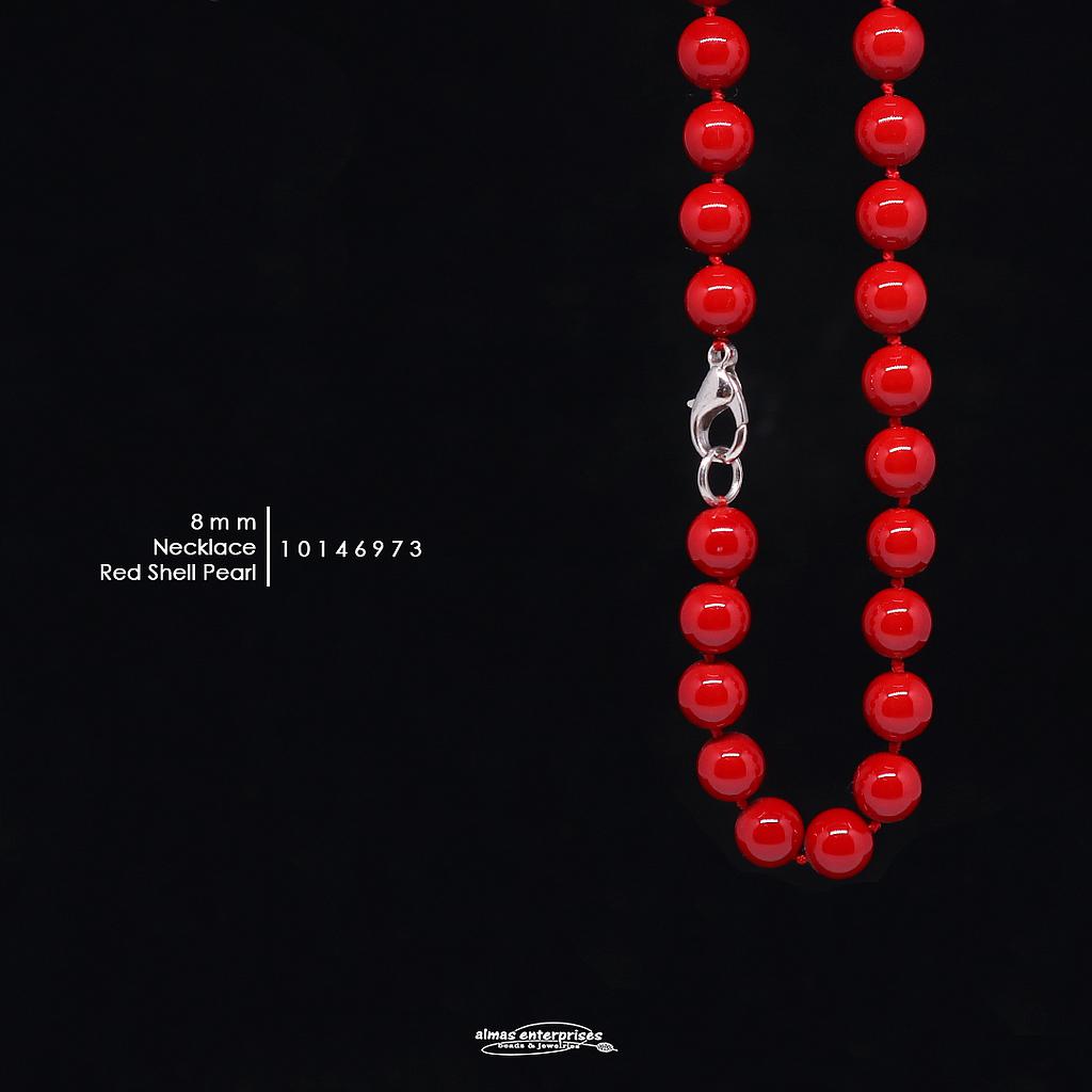 Neck.8mm Red Shell Pearl