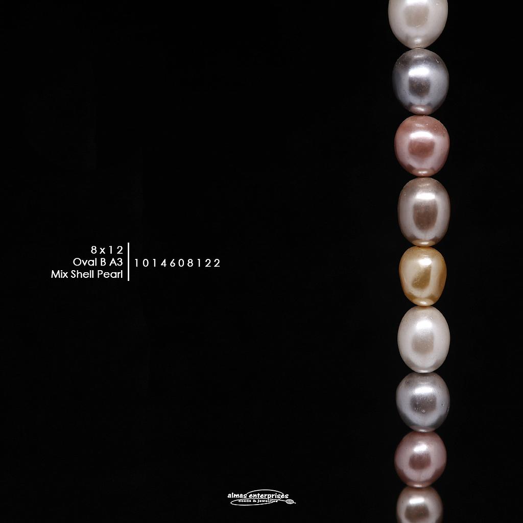 Oval 8x12 Mix B A3 Shell Pearl