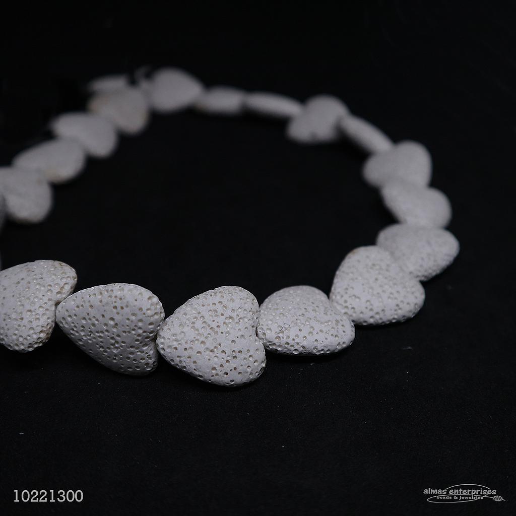 S1208A 20mm White Lava Beads