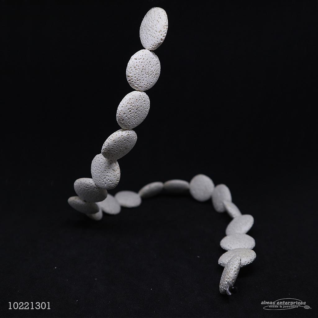 S1201A 20mm White Lava Beads