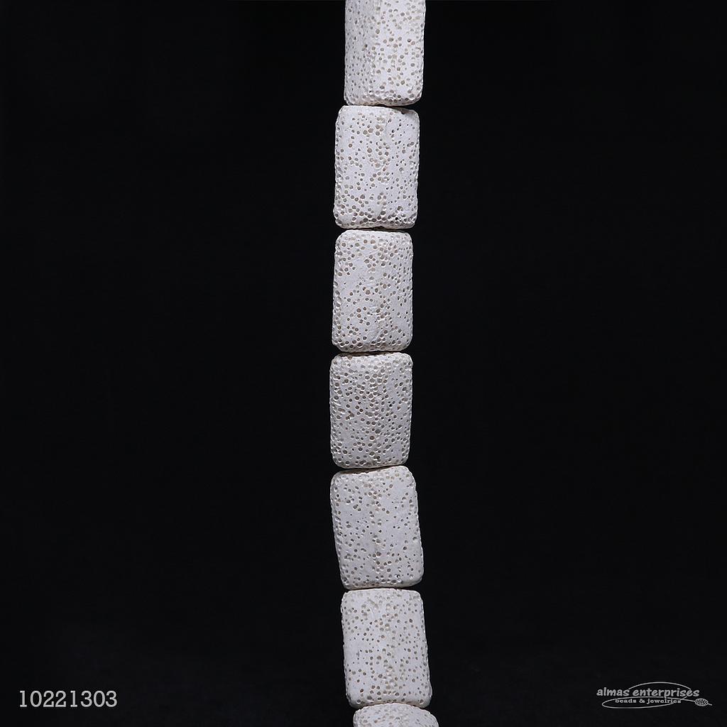 1207 20x28 White Lava Beads