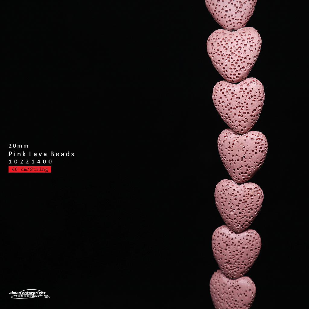 S1208A 20mm Pink Lava Beads