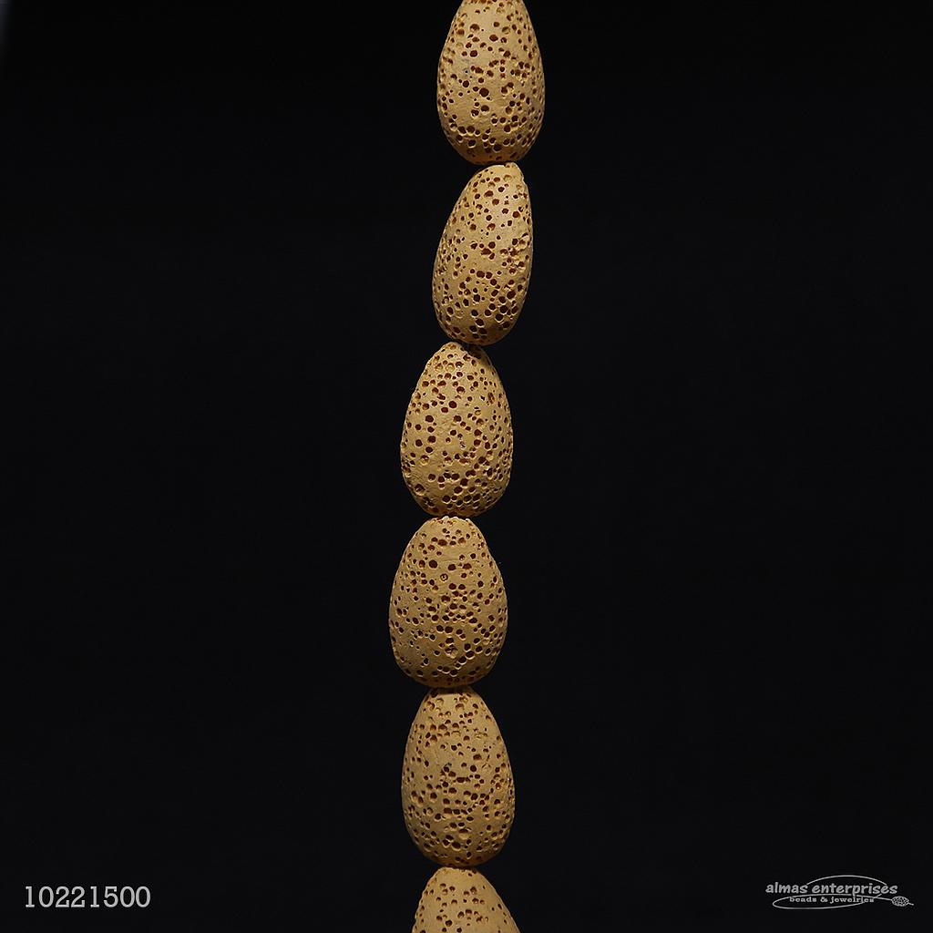 S1240A 15x22 Yellow Lava Beads
