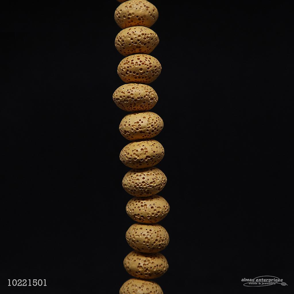 010 10x15 Yellow Lava Beads