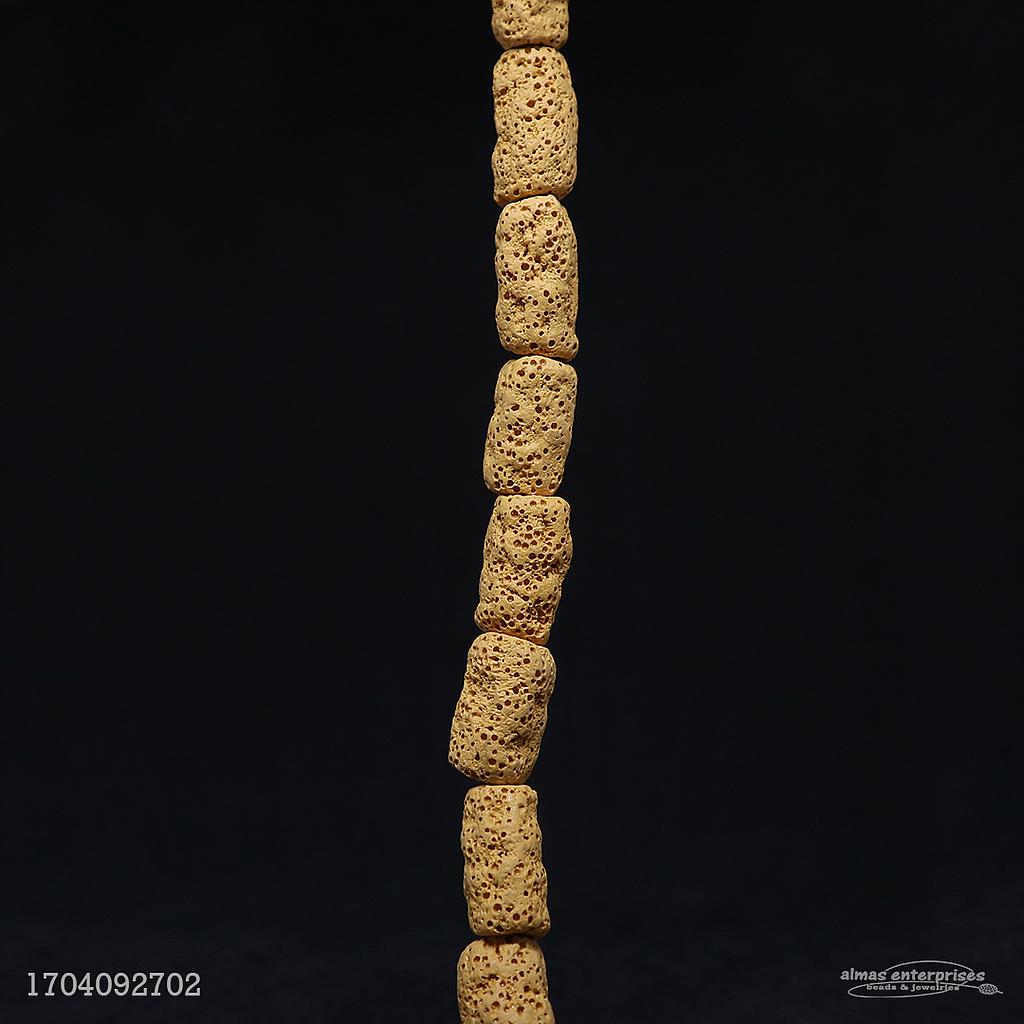 008 11x20 Yellow Lava Beads
