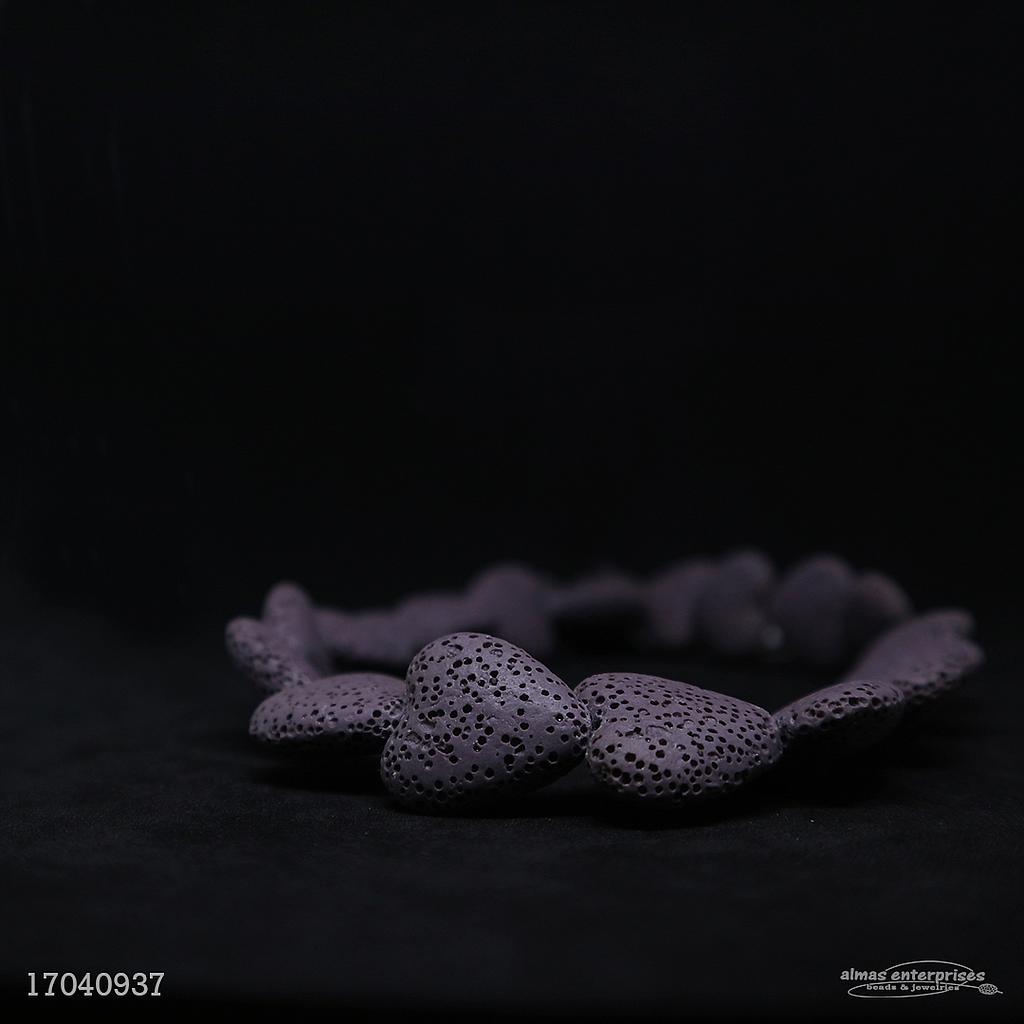 S1208A 20mm Purple Lava Beads