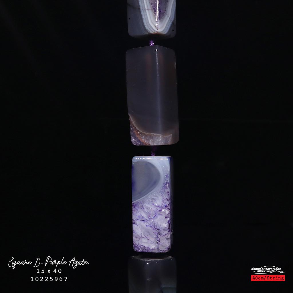 Sq 15x40 Dyed Purple Agt