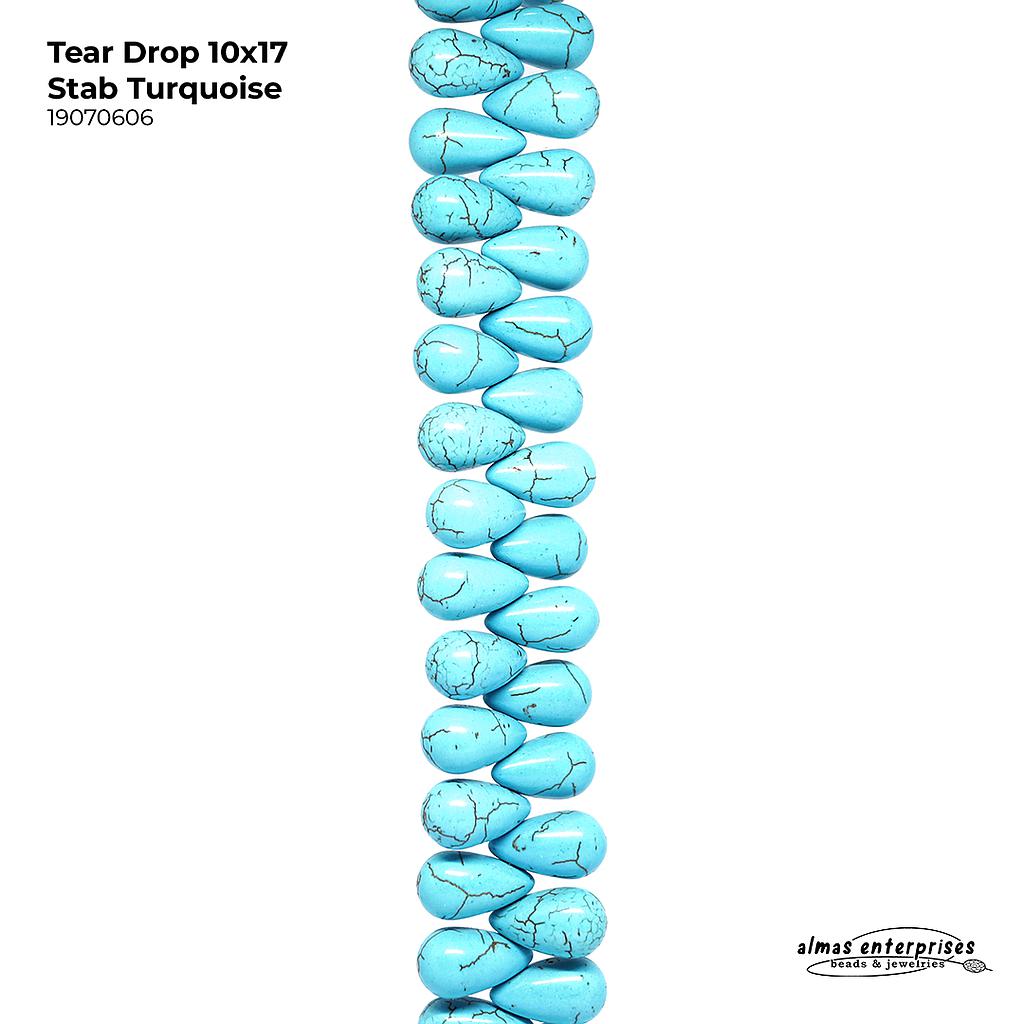 Tear Drop 10x17 Stab Turquoise