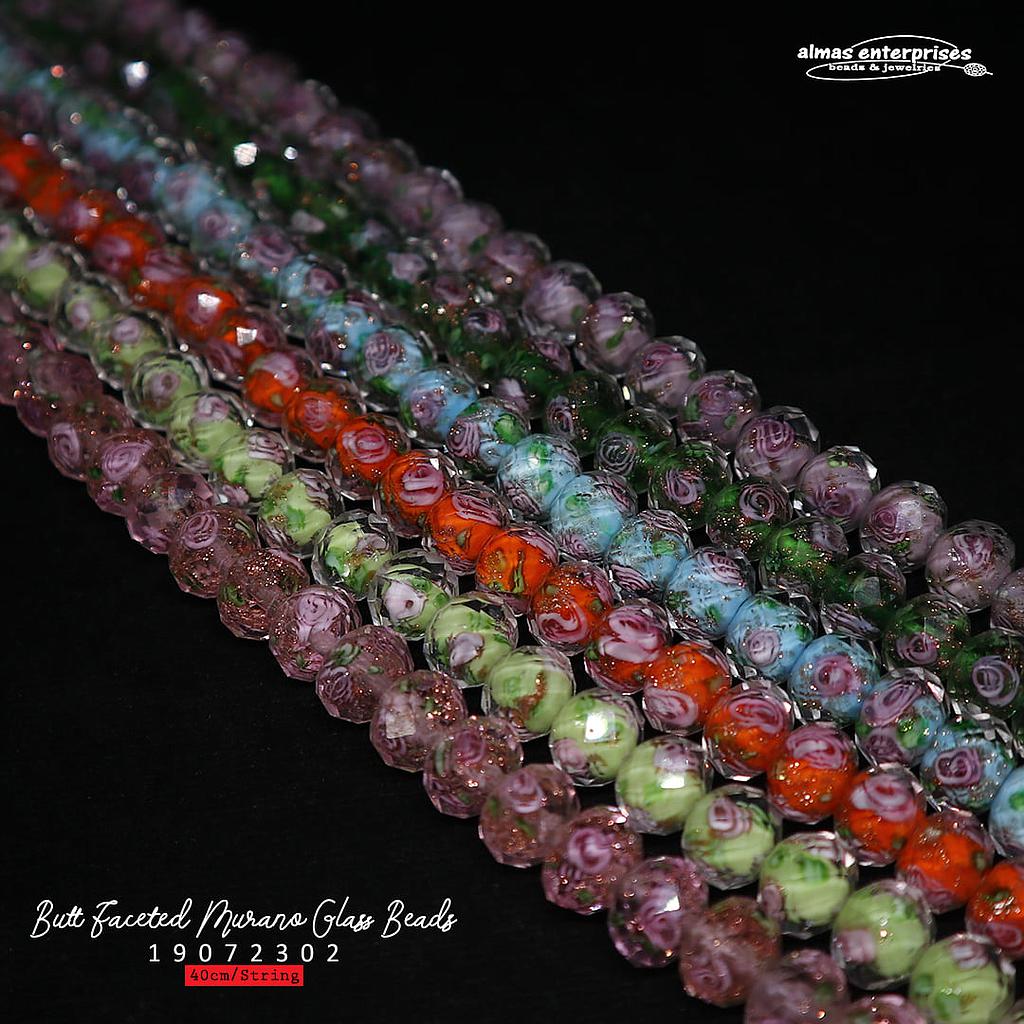 Butt Fac 10 Murano Glass Beads