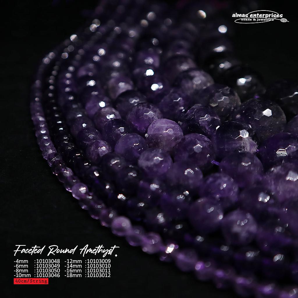 Faceted Round Amethyst
