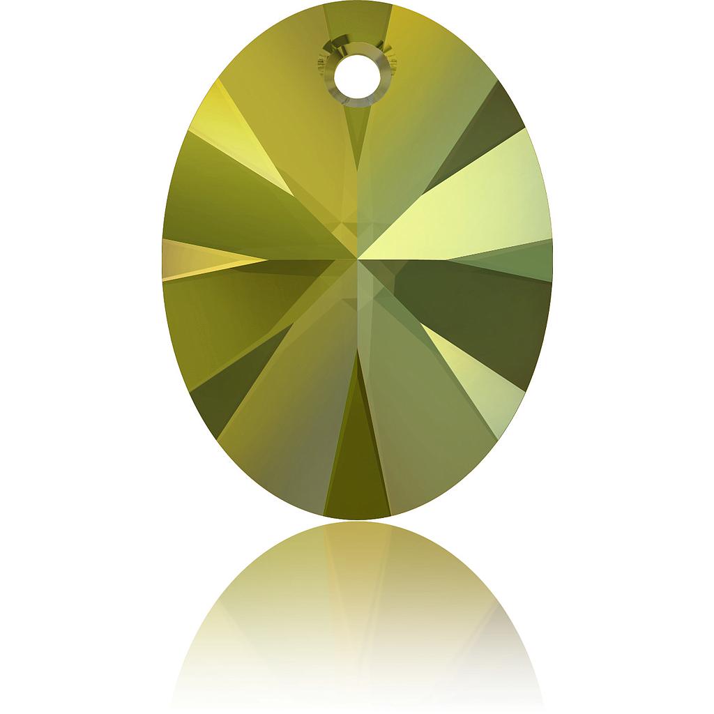 6028 18mm CRY.IRIDESCENTGREEN/3pcs