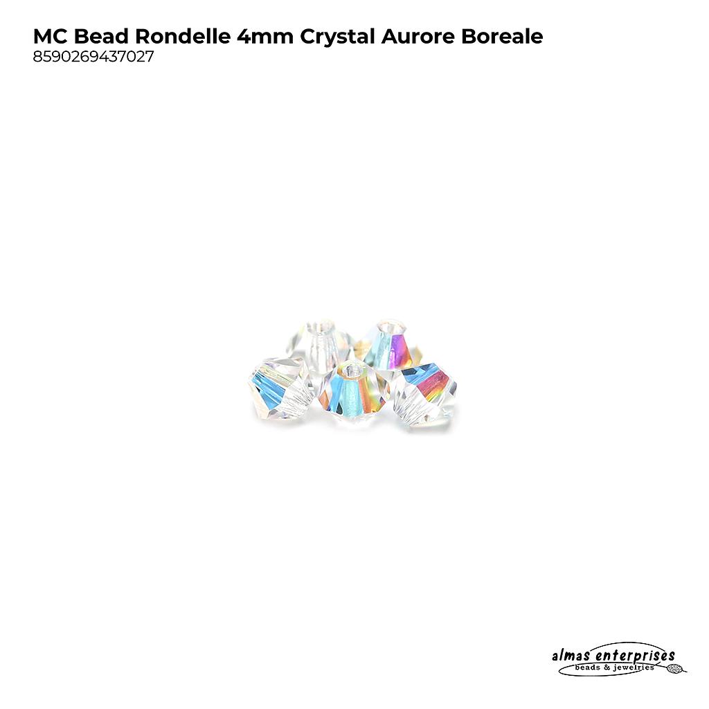 MC Bead Rondelle 4mm Crystal AB