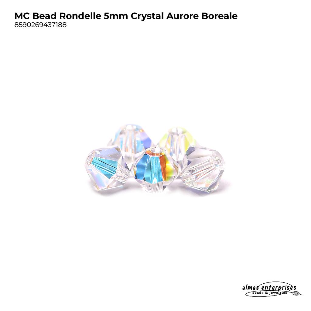 MC Bead Rondelle 5mm Crystal AB