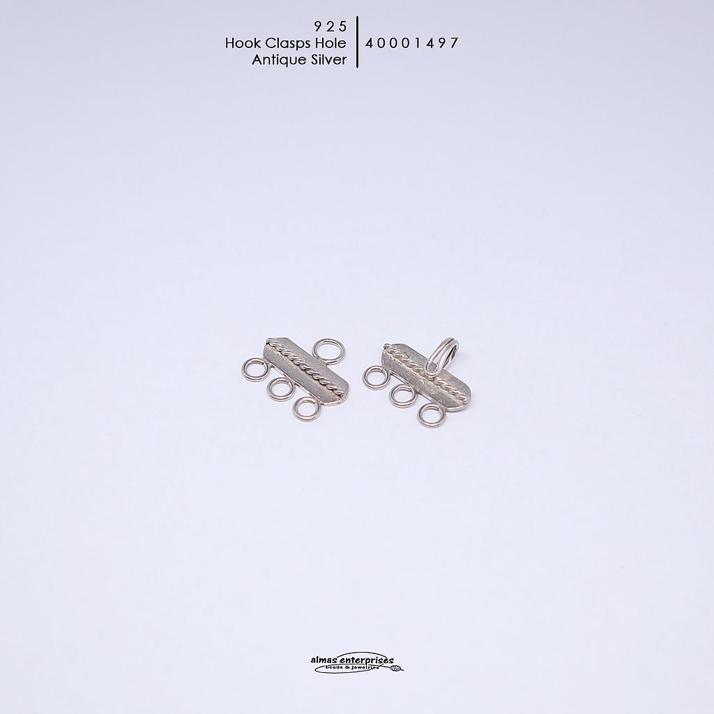 3 Hole Hook Clasps AS 925
